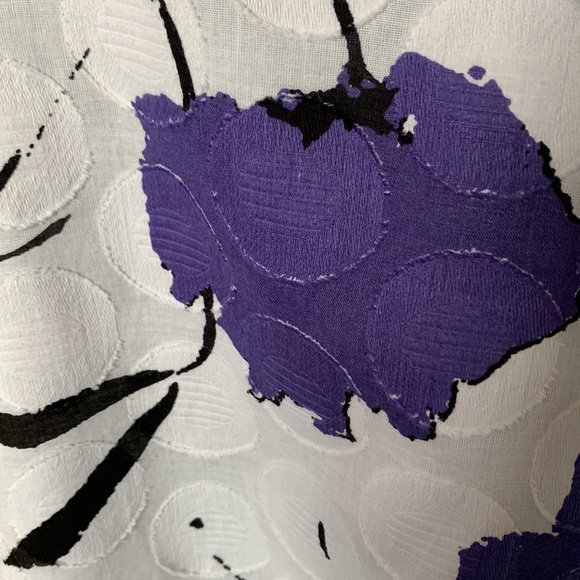 R&K Originals White/Blue/Purple Floral Ruffle Dress - NWT - Picture 12 of 12